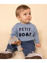 【SALE/20%OFF】プリントスウェットプルオーバー PETIT BATEAU プチバトー トップス スウェット・トレーナー ブルー グリーン イエロー【R...