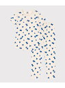 【SALE/10%OFF】半袖長ズボンパジャマ PETIT BATEAU プチバトー インナー・ルームウェア パジャマ ピンク ホワイト【RBA_E】【送料無料...