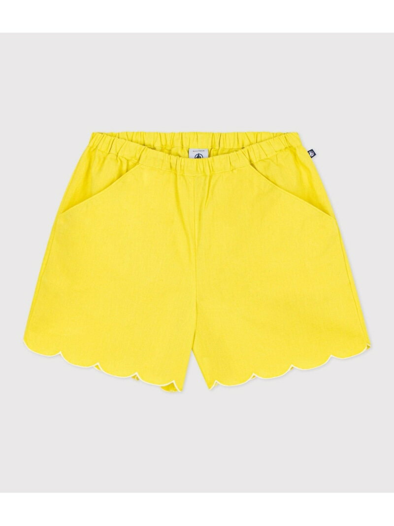 Rakuten - コットンリネンショートパンツ PETIT BATEAU プチバトー パンツ その他のパンツ イエロー【送料無料】[Rakuten Fashion]
