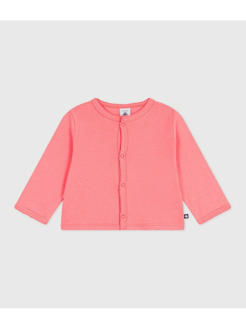 Rakuten - ポワンココットカーディガン PETIT BATEAU プチバトー トップス カーディガン ピンク オレンジ【送料無料】[Rakuten Fashion]