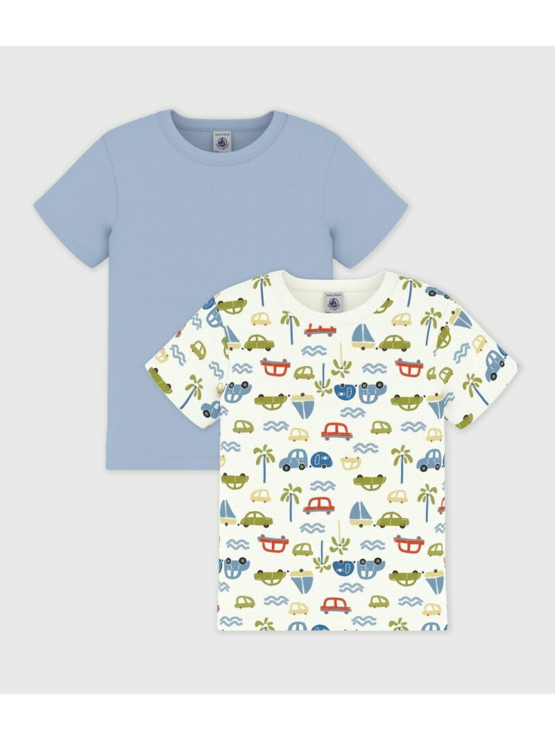 Rakuten - プリント半袖Tシャツ2枚組 PETIT BATEAU プチバトー インナー・ルームウェア その他のインナー・ルームウェア【送料無料】[Rakuten Fashion]