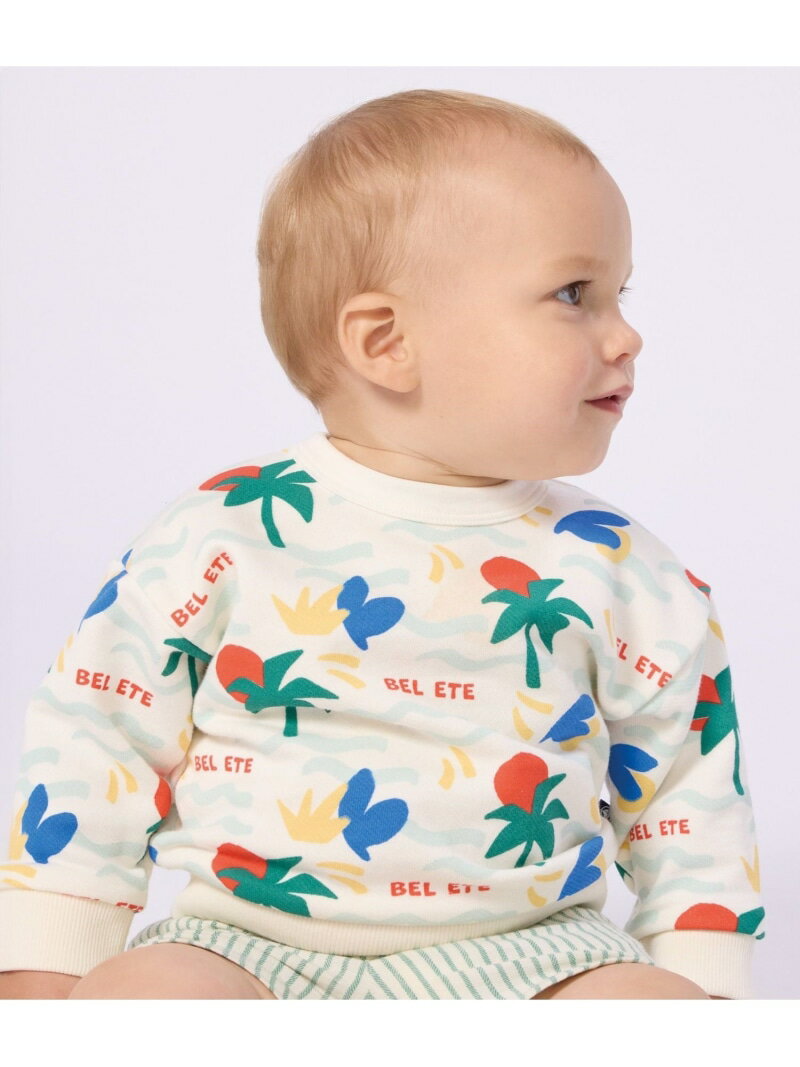 Rakuten - プリントスウェットプルオーバー PETIT BATEAU プチバトー トップス スウェット・トレーナー【送料無料】[Rakuten Fashion]