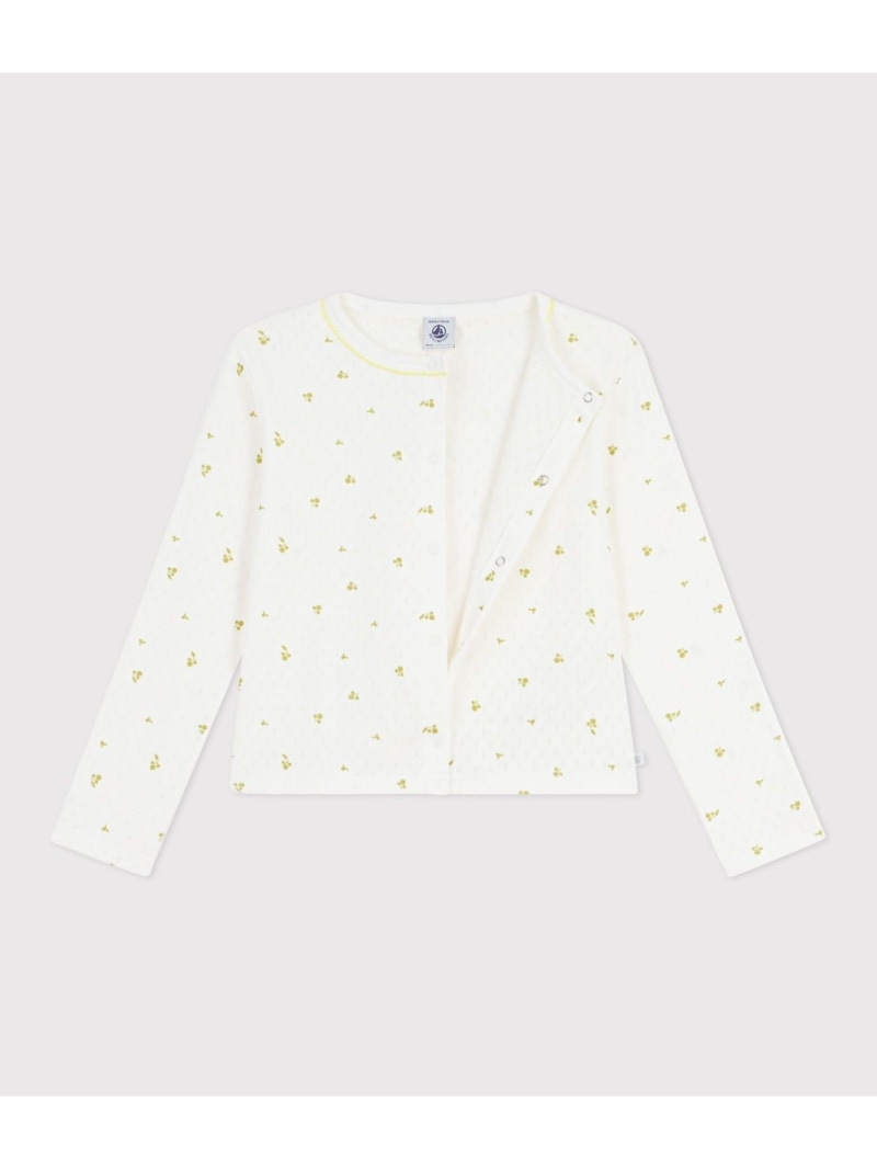 針抜きプリントカーディガン PETIT BATEAU プチバトー トップス カーディガン【送料無料】[Rakuten Fashion]