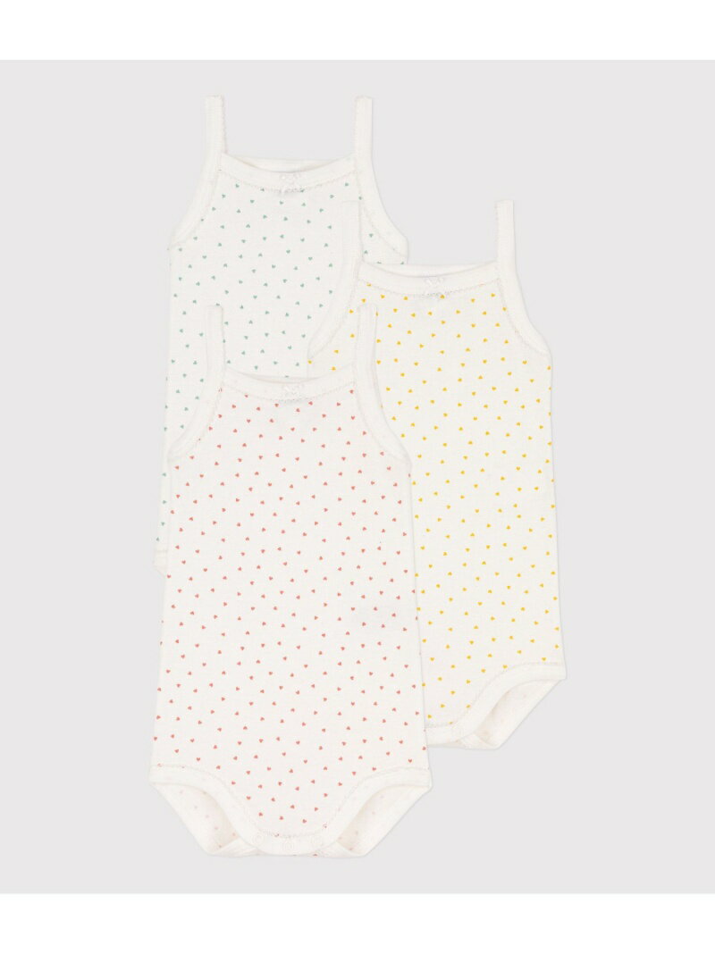 プチバトー ベビー服 男の子 【SALE／10%OFF】キャミソールボディ3枚組 PETIT BATEAU プチバトー マタニティウェア・ベビー用品 ロンパース・カバーオール【RBA_E】【送料無料】[Rakuten Fashion]