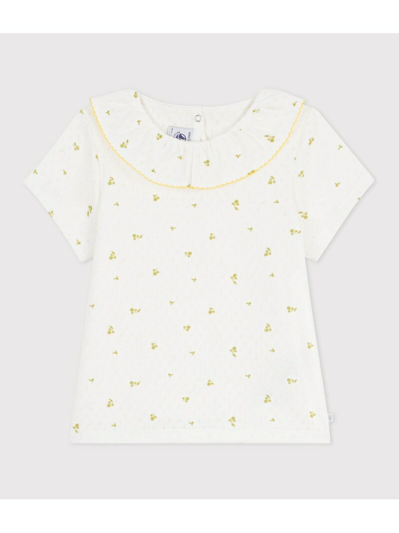 Rakuten - 針抜きプリント半袖Tシャツ PETIT BATEAU プチバトー トップス カットソー・Tシャツ ホワイト【送料無料】[Rakuten Fashion]