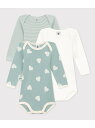 プチバトー　ベビー服 長袖ボディ3枚組 PETIT BATEAU プチバトー マタニティウェア・ベビー用品 ロンパース・カバーオール【送料無料】[Rakuten Fashion]