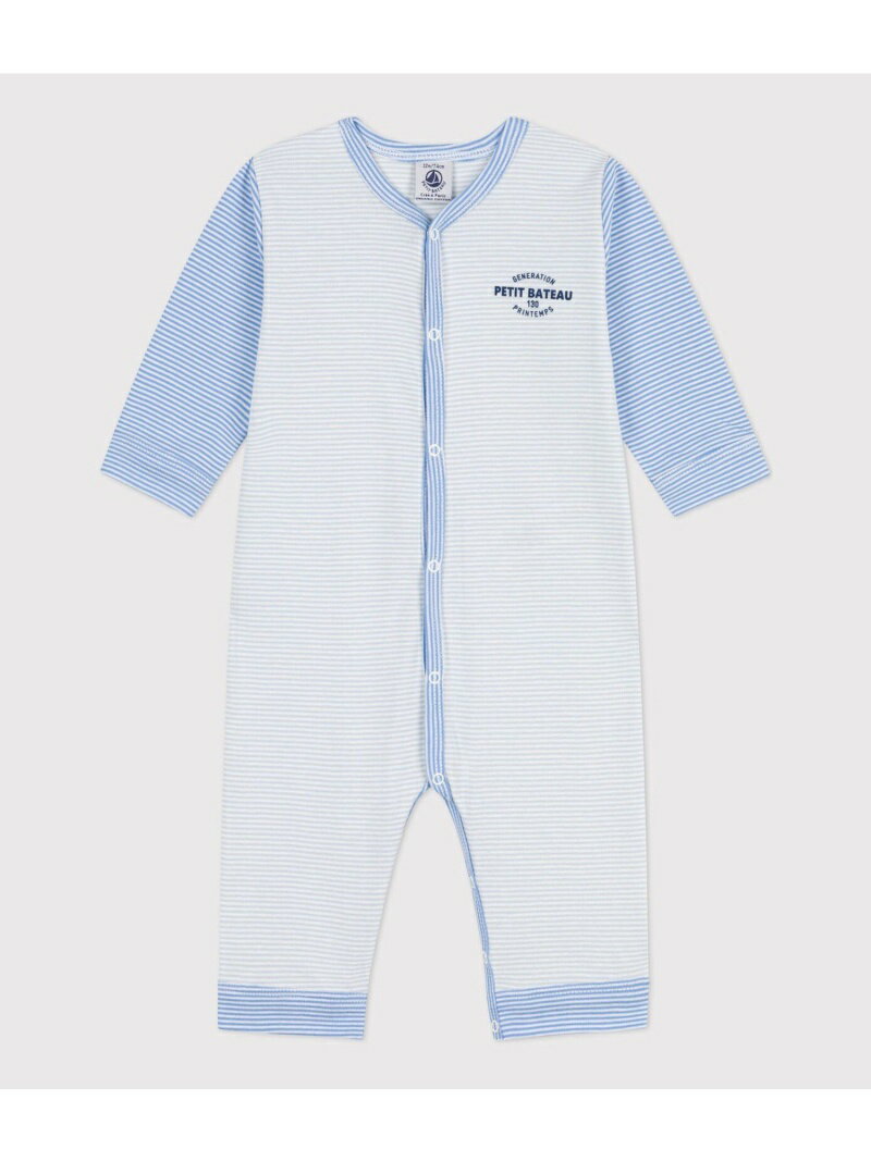 プチバトー ベビー服 男の子 【SALE／10%OFF】ミラレ足なしロンパース PETIT BATEAU プチバトー マタニティウェア・ベビー用品 ロンパース・カバーオール【RBA_E】【送料無料】[Rakuten Fashion]