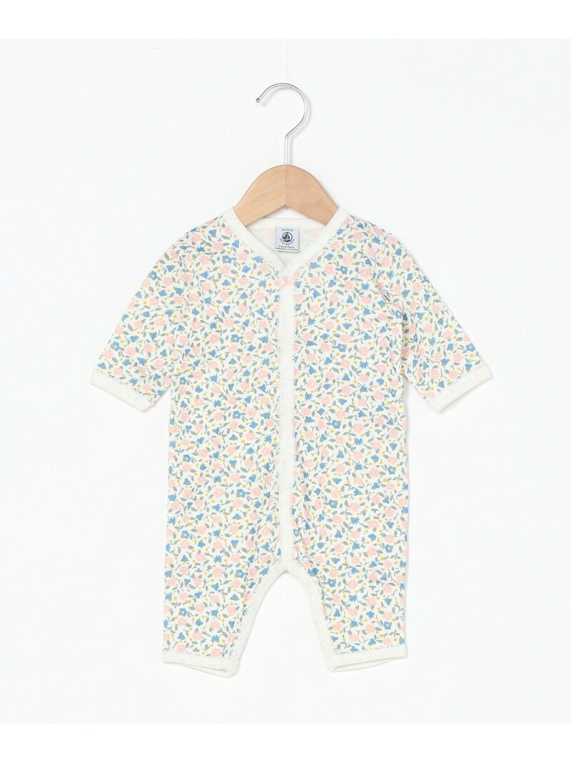 プチバトー ベビー服 男の子 【SALE／10%OFF】プリント足なしロンパース PETIT BATEAU プチバトー マタニティウェア・ベビー用品 ロンパース・カバーオール ホワイト【RBA_E】【送料無料】[Rakuten Fashion]