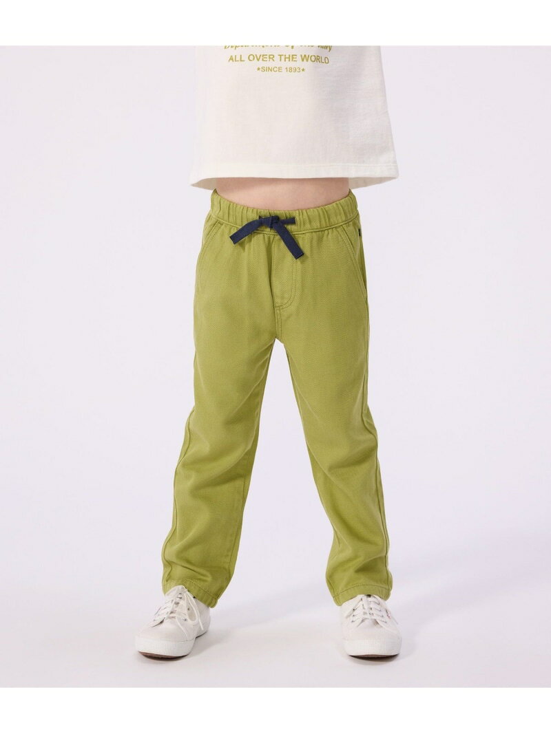 乐天商城 - サージ織パンツ PETIT BATEAU プチバトー パンツ その他のパンツ グリーン【送料無料】[Rakuten Fashion]