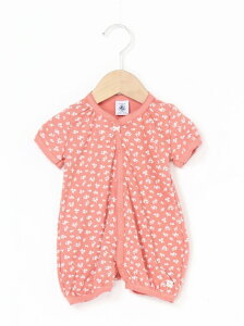 【SALE／20%OFF】(K)プリントショートロンパース PETIT BATEAU プチバトー マタニティウェア・ベビー用品 ロンパース・カバーオール ピンク【RBA_E】【送料無料】[Rakuten Fashion]