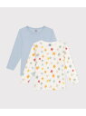 【SALE/10%OFF】長袖Tシャツ2枚組 PETIT BATEAU プチバトー インナー・ルームウェア その他のインナー・ルームウェア【RBA_E】【送料無...