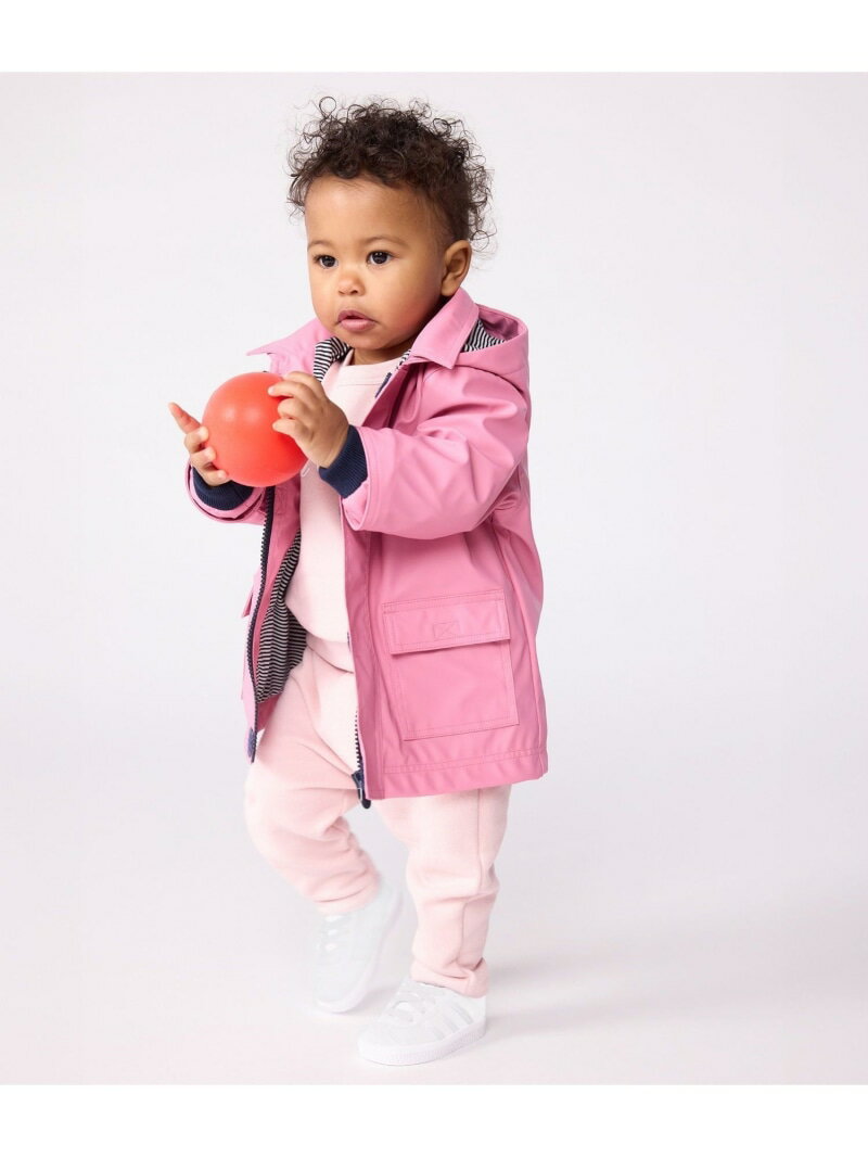 ヨットパーカ PETIT BATEAU プチバトー ジャケット・アウター マウンテンパーカー ピンク【送料無料】[..