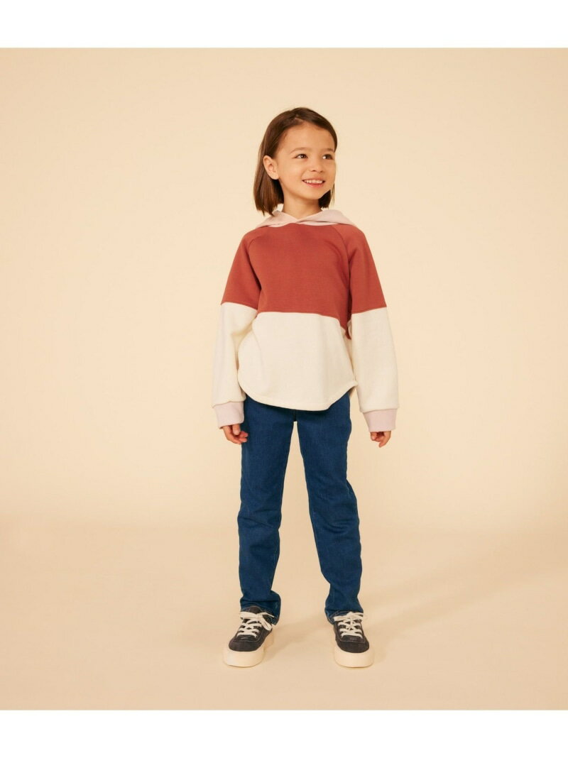 バイカラースウェットフーディ PETIT BATEAU プチバトー トップス パーカー・フーディー【送料無料】[Rakuten Fashion]