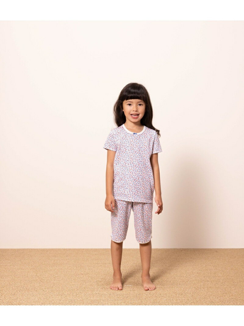 (K)プリント半袖パジャマ PETIT BATEAU プチバトー インナー・ルームウェア パジャマ ホワイト【送料無料】[Rakuten Fashion]のサムネイル