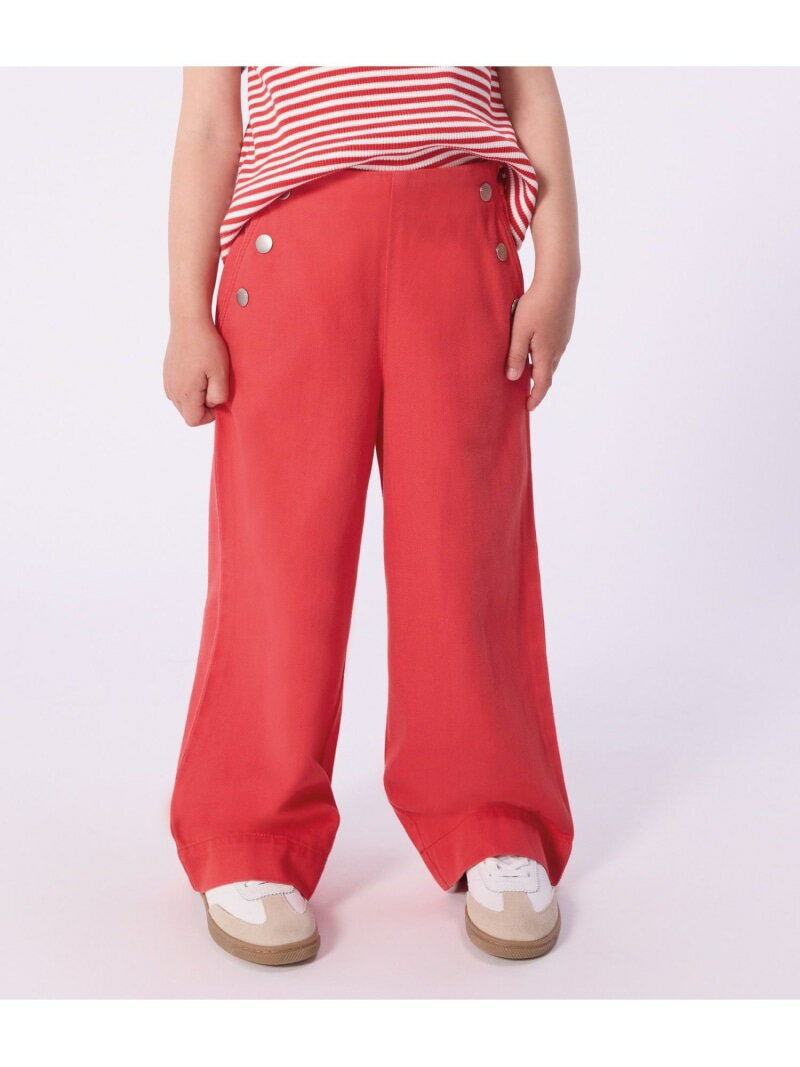 Rakuten - サージ織セーラーパンツ PETIT BATEAU プチバトー パンツ その他のパンツ レッド【送料無料】[Rakuten Fashion]