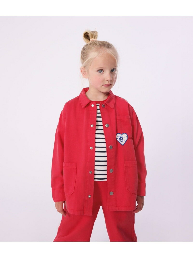 Rakuten - ワークジャケット PETIT BATEAU プチバトー ジャケット・アウター ブルゾン・ジャンパー レッド【送料無料】[Rakuten Fashion]