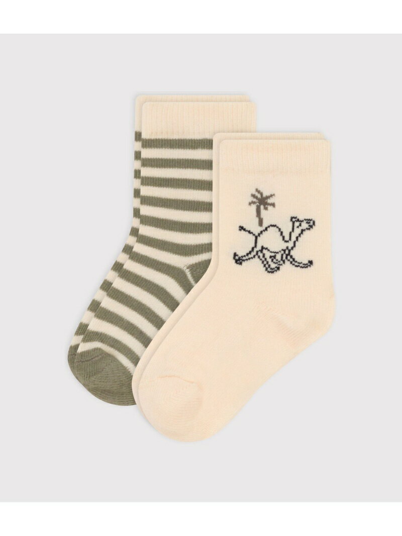 【SALE／20%OFF】ソックス2枚組 PETIT BATEAU プチバトー 靴下・レッグウェア 靴下【RBA_E】[Rakuten Fashion]