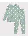 【SALE/20%OFF】裏起毛長袖パジャマ PETIT BATEAU プチバトー インナー・ルームウェア パジャマ ホワイト【RBA_E】【送料無料】[Rak...
