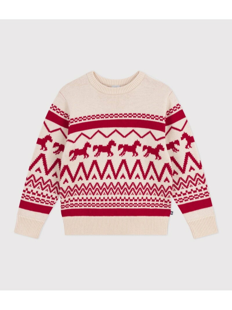 ニットプルオーバー PETIT BATEAU プチバトー トップス ニット ホワイト【送料無料】[Rakuten Fashion]