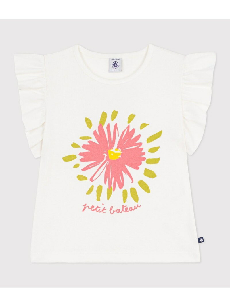 Rakuten - フラワープリントTシャツ PETIT BATEAU プチバトー トップス カットソー・Tシャツ ホワイト【送料無料】[Rakuten Fashion]