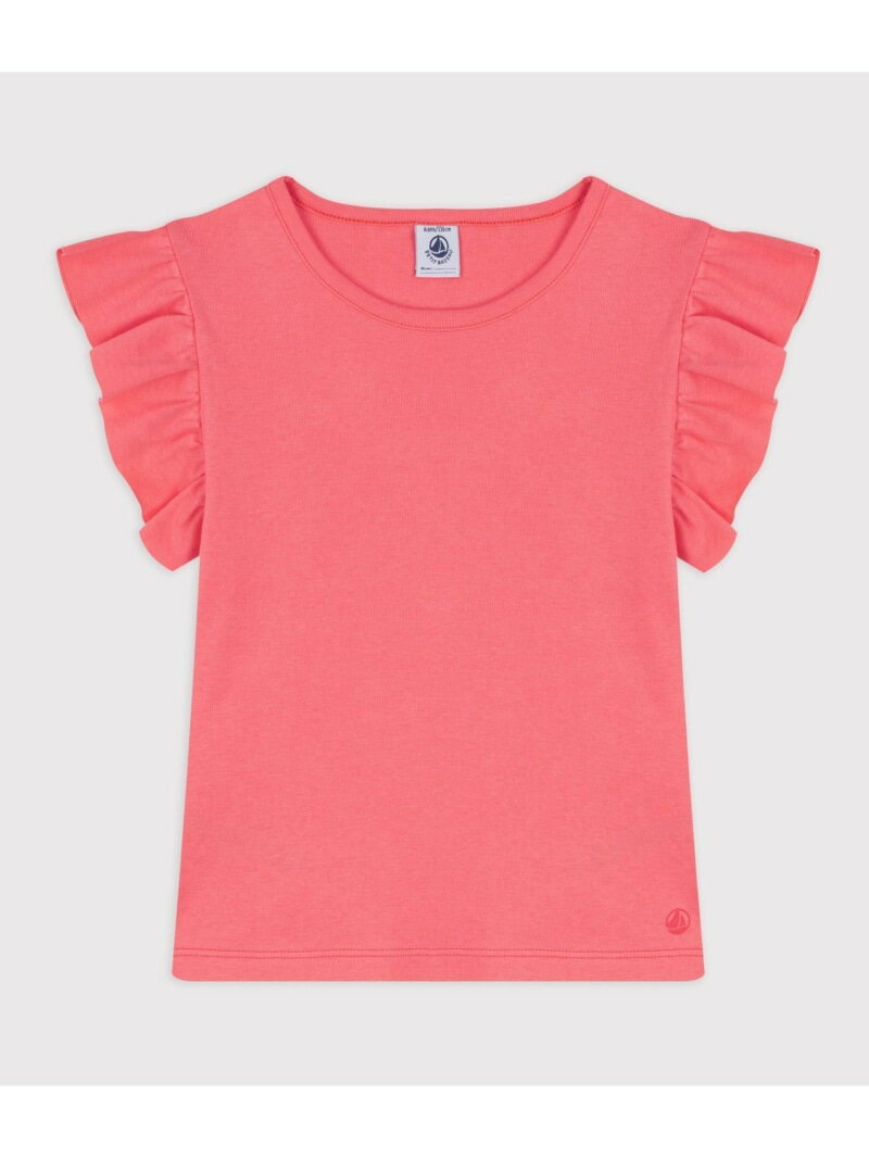 Rakuten - フリル袖Tシャツ PETIT BATEAU プチバトー トップス カットソー・Tシャツ オレンジ【送料無料】[Rakuten Fashion]