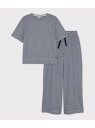 ワイドパンツ半袖パジャマ PETIT BATEAU プチバトー インナー ルームウェア パジャマ【送料無料】 Rakuten Fashion
