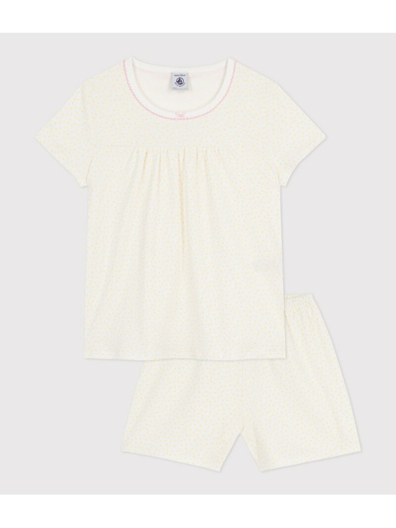 Rakuten - ドットプリント半袖パジャマ PETIT BATEAU プチバトー インナー・ルームウェア パジャマ ホワイト【送料無料】[Rakuten Fashion]