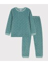【SALE/10%OFF】ベロア長袖パジャマ PETIT BATEAU プチバトー インナー・ルームウェア パジャマ ホワイト【RBA_E】【送料無料】[Rak...