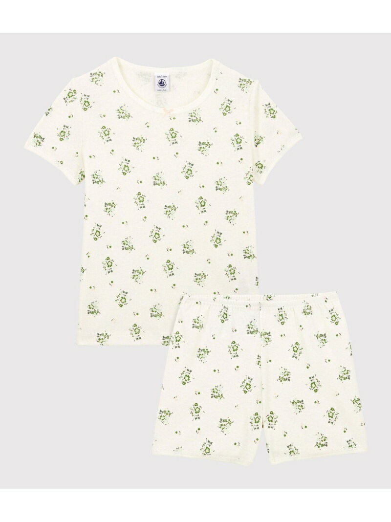 【SALE／20%OFF】プリント半袖パジャマ PETIT BATEAU プチバトー インナー・ルームウェア パジャマ ホワイト【RBA_E】【送料無料】[Rakuten Fashion]