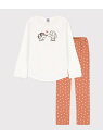 【SALE/10%OFF】長袖パジャマ PETIT BATEAU プチバトー インナー・ルームウェア パジャマ ホワイト【RBA_E】【送料無料】[Rakute...