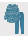 【SALE/10%OFF】ベロアプリントチュニックパジャマ PETIT BATEAU プチバトー インナー・ルームウェア パジャマ グリーン【RBA_E】【送料...