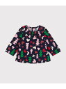 【SALE/10%OFF】サージ織り長袖ブラウス PETIT BATEAU プチバトー トップス シャツ・ブラウス【RBA_E】【送料無料】[Rakuten F...