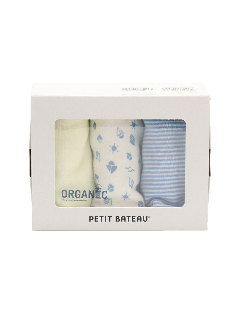 【SALE／20%OFF】(K)プリントスタイ3点セット PETIT BATEAU プチバトー マタニティウェア・ベビー用品 その他のベビーグッズ【RBA_E】[Rakuten Fashion]のサムネイル