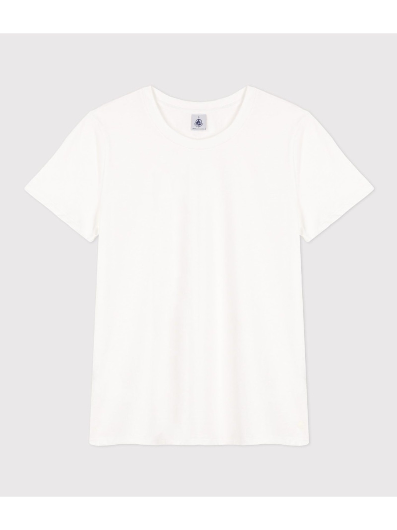 ライトジャージ半袖Tシャツ PETIT BATEAU プチバトー トップス カットソー・Tシャツ ホワイト ブラック ネイビー