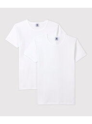 ホワイトTシャツ2枚組 PETIT BATEAU プチバトー インナー・ルームウェア その他のインナー・ルームウェア[Rakuten Fashion]