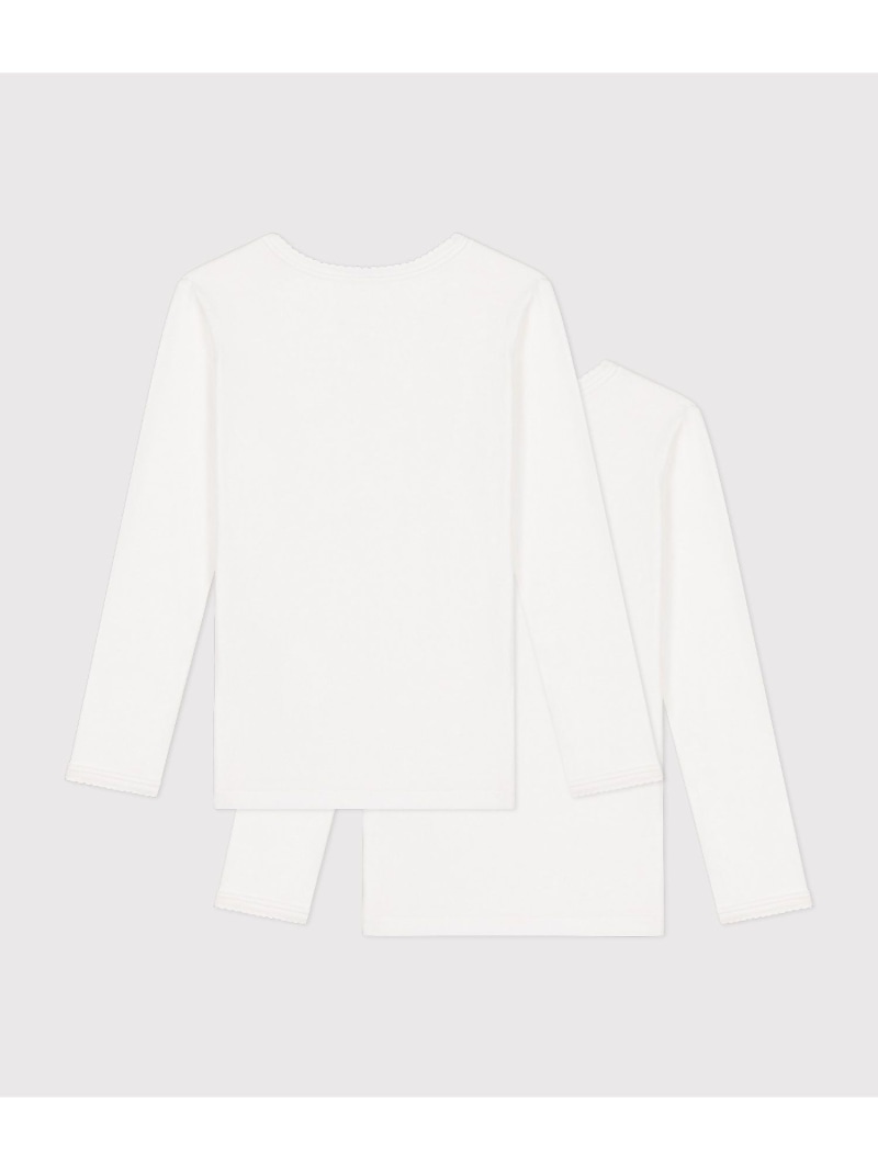 PETIT BATEAUの長袖Tシャツ2枚組 PETIT BATEAU プチバトー インナー・ルームウェア その他のインナー・ルームウェア【送料無料】[Rakuten Fashion]｜アングル2