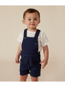 【SALE/20%OFF】ショートサロペット PETIT BATEAU プチバトー オールインワン・オーバーオール オーバーオール・サロペット ネイビー【RBA...