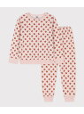 【SALE/10%OFF】ベロア長袖パジャマ PETIT BATEAU プチバトー インナー・ルームウェア パジャマ ピンク【RBA_E】【送料無料】[Raku...