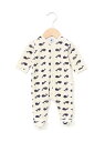 プチバトー ベビー服 男の子 ベロアプリント前開きロンパース PETIT BATEAU プチバトー マタニティウェア・ベビー用品 ロンパース・カバーオール【送料無料】[Rakuten Fashion]