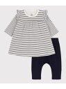 【SALE/30%OFF】ミニマリニエールワンピース&レギンスセット PETIT BATEAU プチバトー ワンピース・ドレス ワンピース【RBA_E】【送料無...