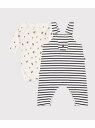 サロペット&ボディセット PETIT BATEAU プチバトー オールインワン・オーバーオール オーバーオール・サロペット【送料無料】[Rakuten Fash...