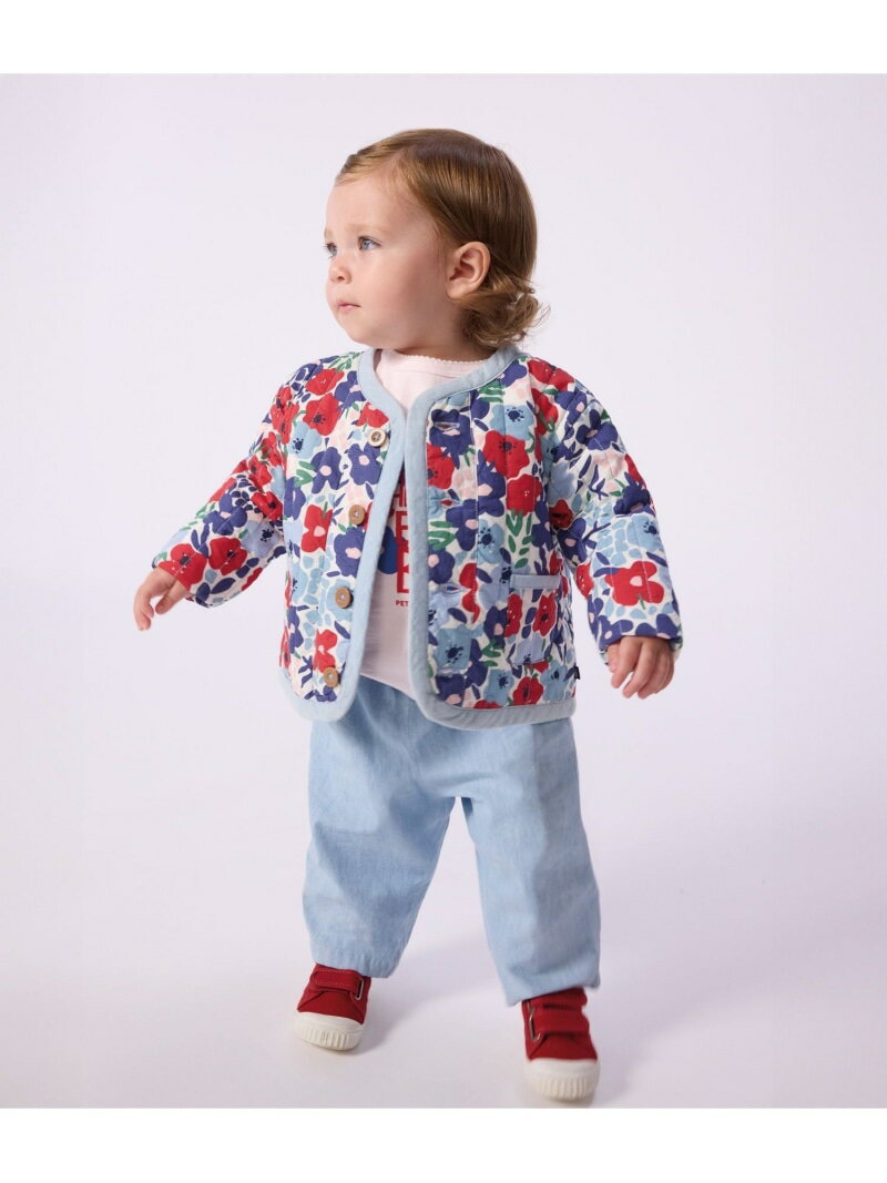Rakuten - フラワーキルティングブルゾン PETIT BATEAU プチバトー トップス カーディガン【送料無料】[Rakuten Fashion]
