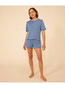 【SALE/30%OFF】針抜き半袖パジャマ PETIT BATEAU プチバトー インナー・ルームウェア パジャマ ブルー【RBA_E】【送料無料】[Raku...