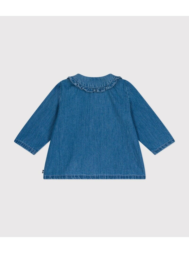 【SALE／40%OFF】デニム長袖ブラウス PETIT BATEAU プチバトー トップス シャツ・ブラウス ブルー【RBA_E】【送料無料】[Rakuten Fashion]