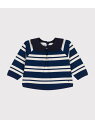 【SALE/20%OFF】ボーダー長袖プルオーバー PETIT BATEAU プチバトー トップス スウェット・トレーナー ネイビー【RBA_E】【送料無料】[...