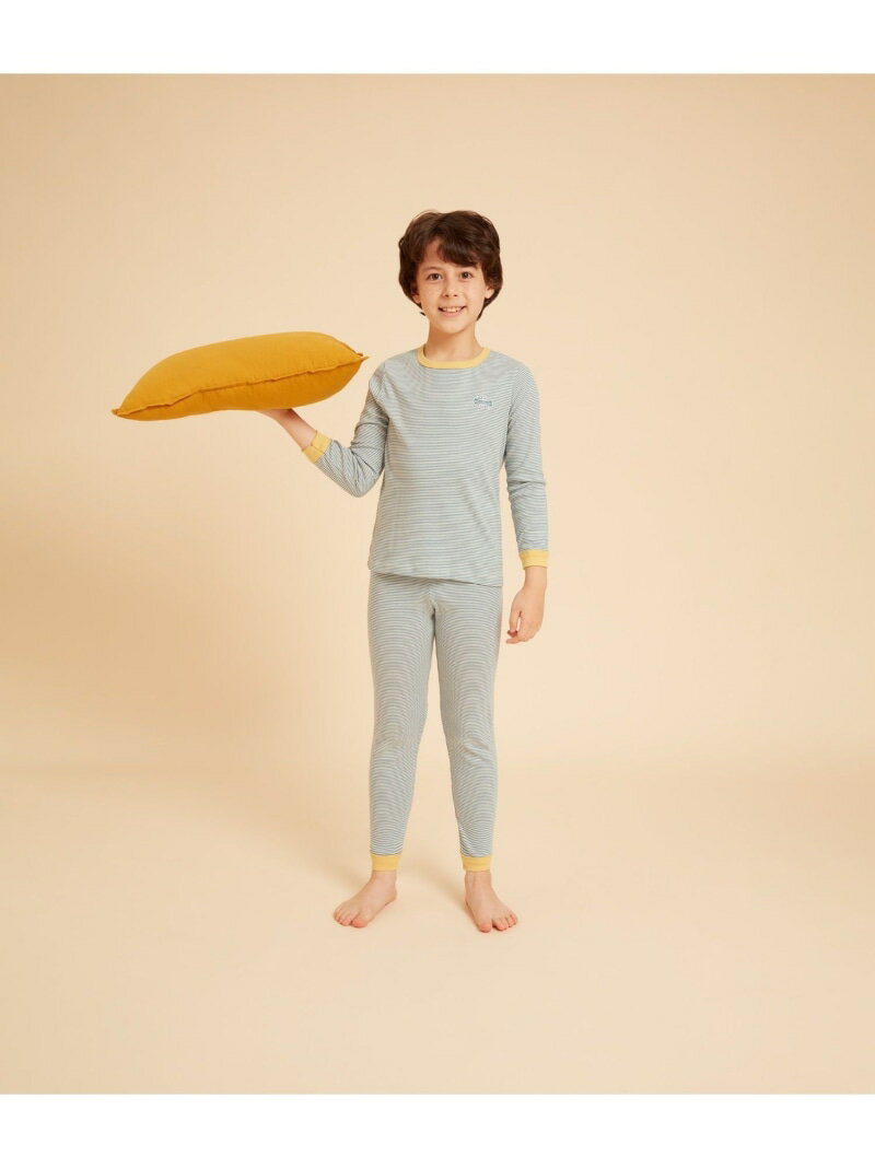 【SALE／20%OFF】ミラレ長袖パジャマ PETIT BATEAU プチバトー インナー・ルームウェア パジャマ【RBA_E】【送料無料】[Rakuten Fashion] 3