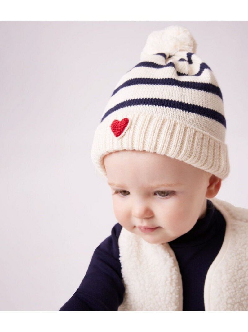 ニットキャップ PETIT BATEAU プチバトー 帽子 ニット帽・ビーニー ホワイト【送料無料】[Rakuten Fash..