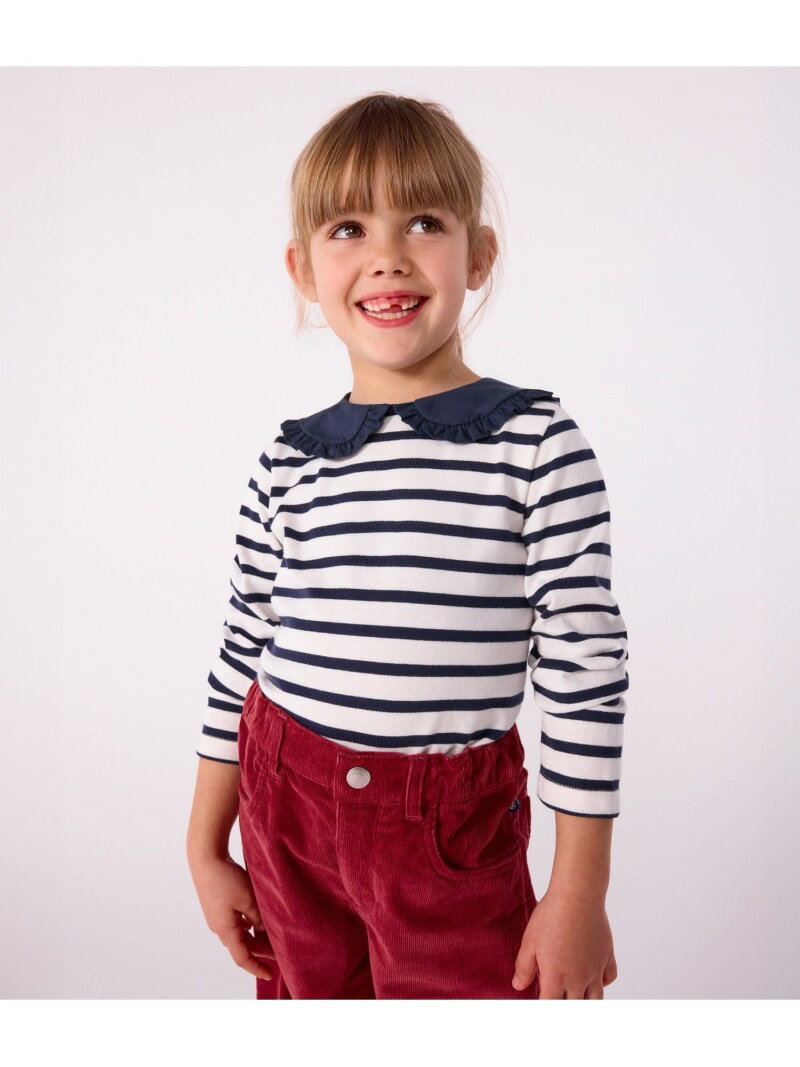 マリニエールプルオーバー PETIT BATEAU プチバトー トップス スウェット・トレーナー ホワイト【送料..