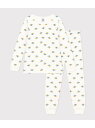 【SALE/10%OFF】パイル長袖パジャマ PETIT BATEAU プチバトー インナー・ルームウェア パジャマ ホワイト【RBA_E】【送料無料】[Rak...