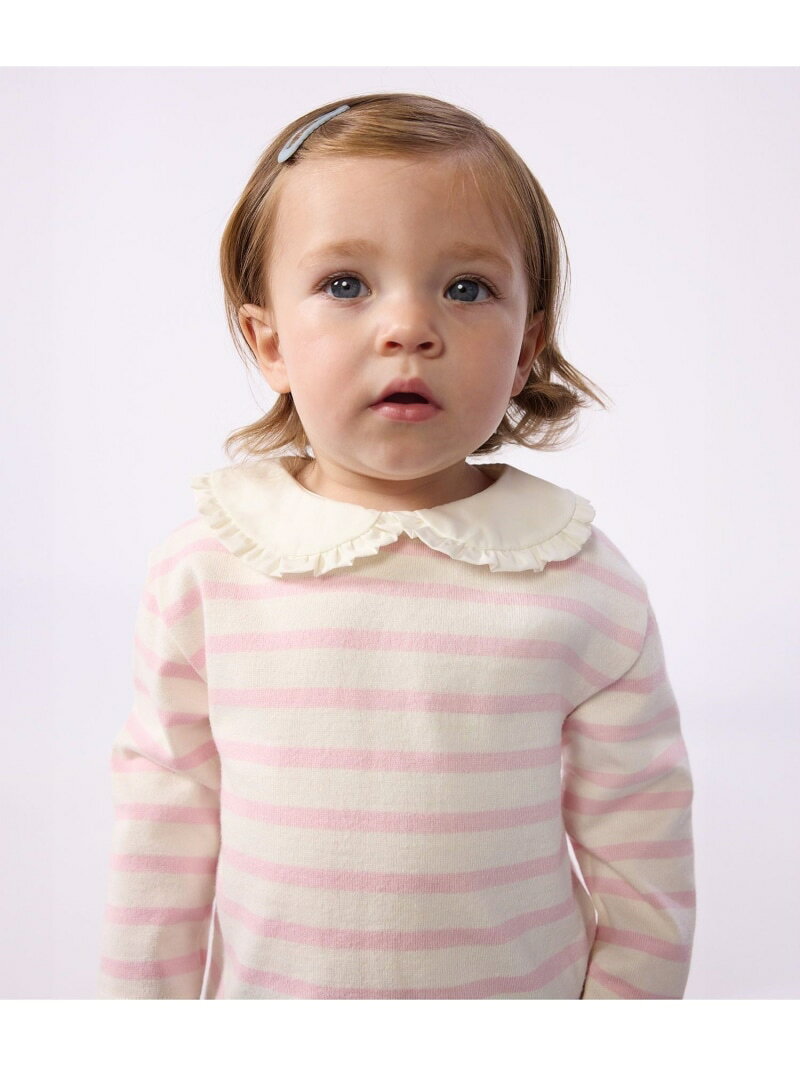 【SALE／40%OFF】衿つきマリニエール長袖プルオーバー PETIT BATEAU プチバトー ト...